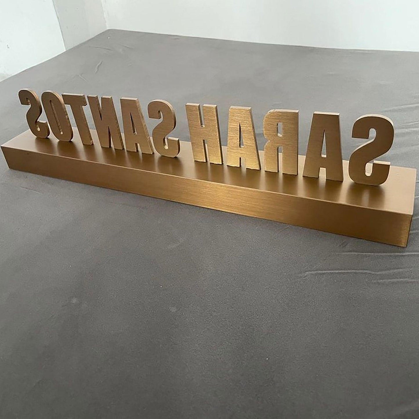 Custom Free Standing Laser Cut Solid Metal Letters 3D Brushed Aluminium Letters Sign