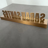 Custom Free Standing Laser Cut Solid Metal Letters 3D Brushed Aluminium Letters Sign