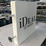 Blade Logo Sign Custom LED Lightbox Signs Stainless Steel Double Lit Shop Front Commercial Sign