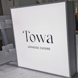 Durable Light Boxes Outdoor Illuminated Blade Sign Shop Front Hanging Metal Led Light Box Sign