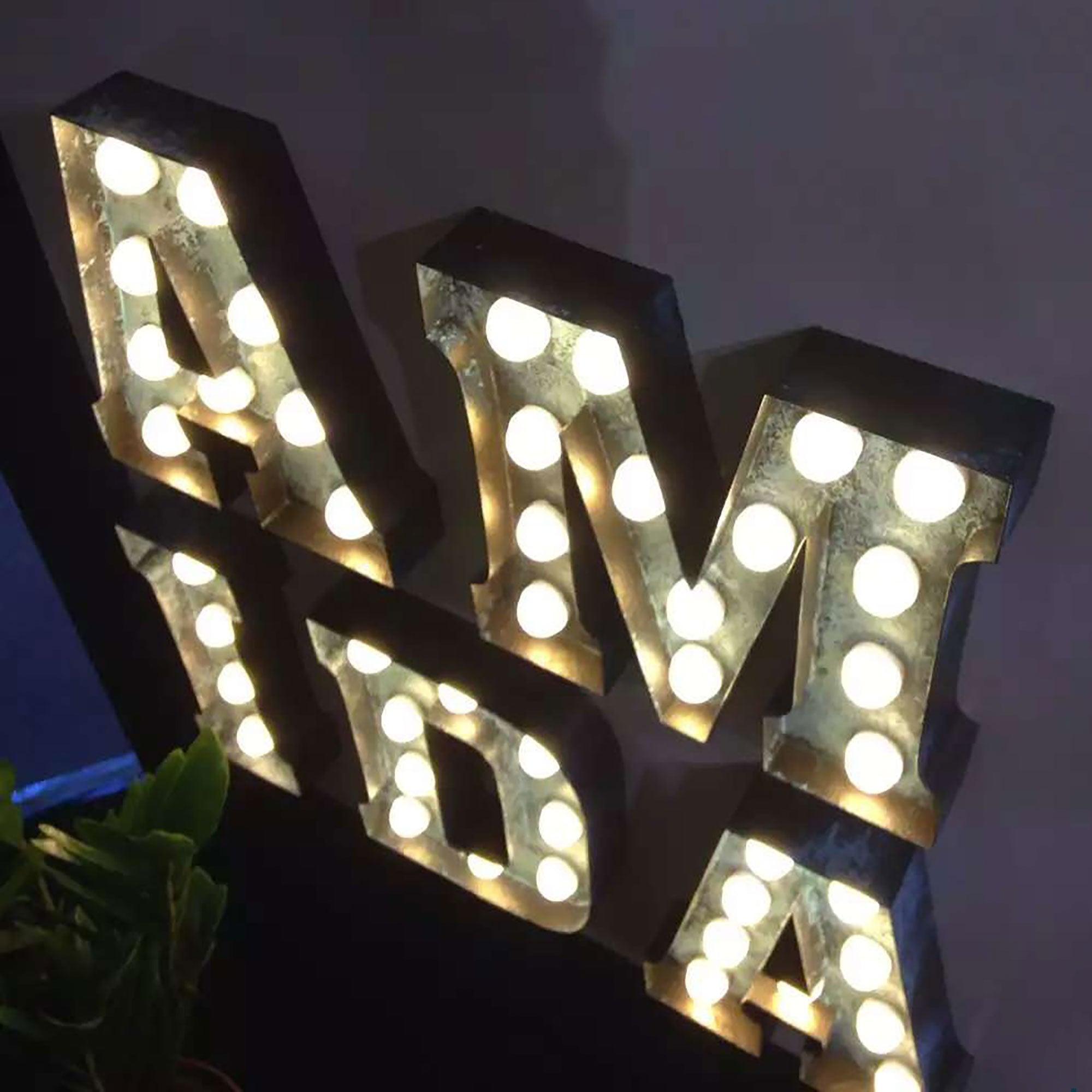 Wall indoor Led lamps 4ft big marquee letters led lights up sign for birthday party
