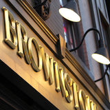 Gold Metal Letters Business Shop Signs 3d Stainless Steel Logo Custom Channel Letters Indoor Decor