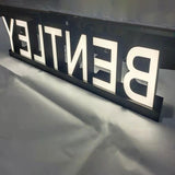 Custom LED Desk Top Sign Free Standing Table Sign Advertising Display Logo Double Side Illuminate Acrylic Letter Sign