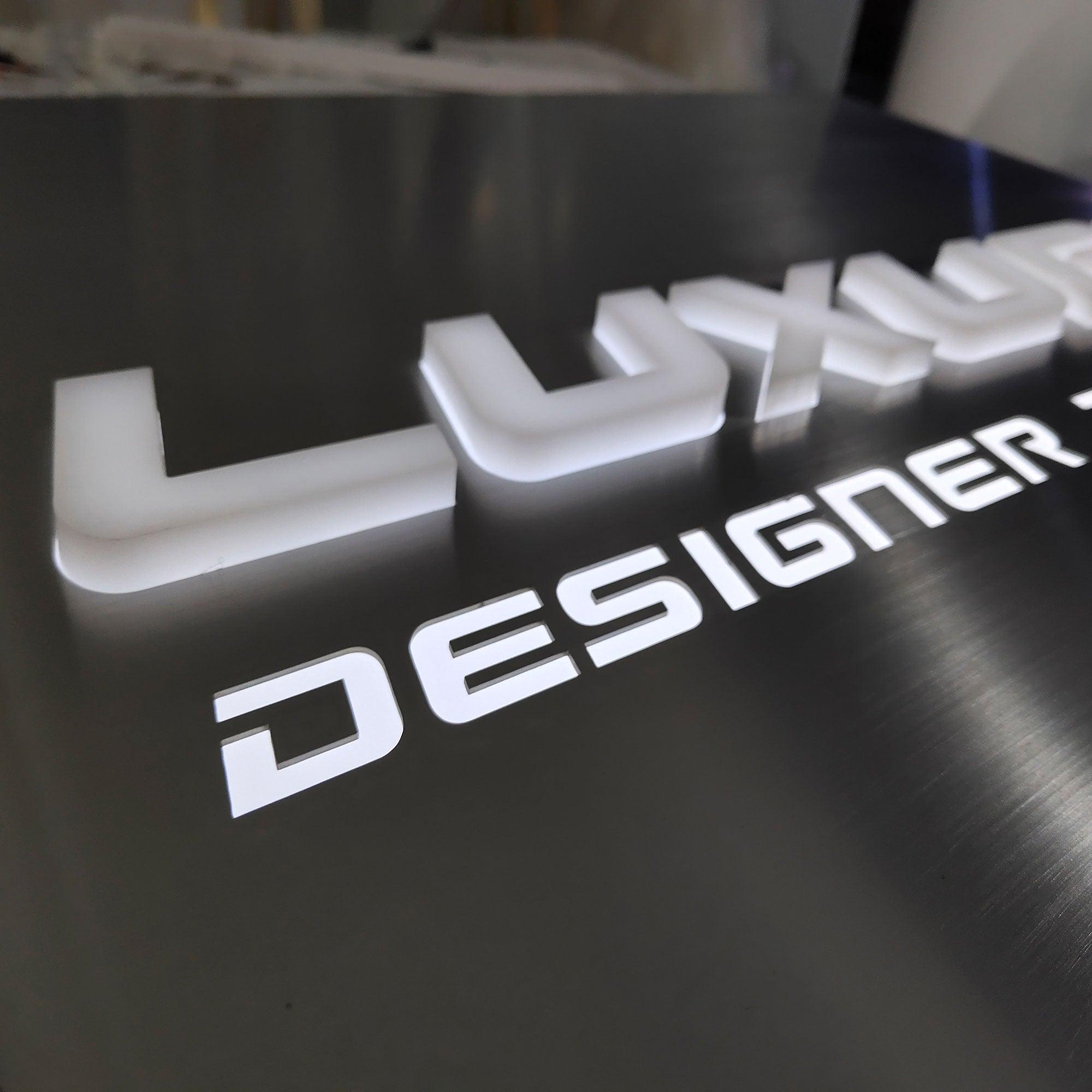 Custom Advertising Light Box Frame Rectangular 3D Acrylic Sign Led Lig ...