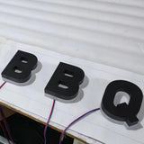 Custom 3D LED backlit stainless steel reverse channel letters exterior company decoration halo lighting logo sign