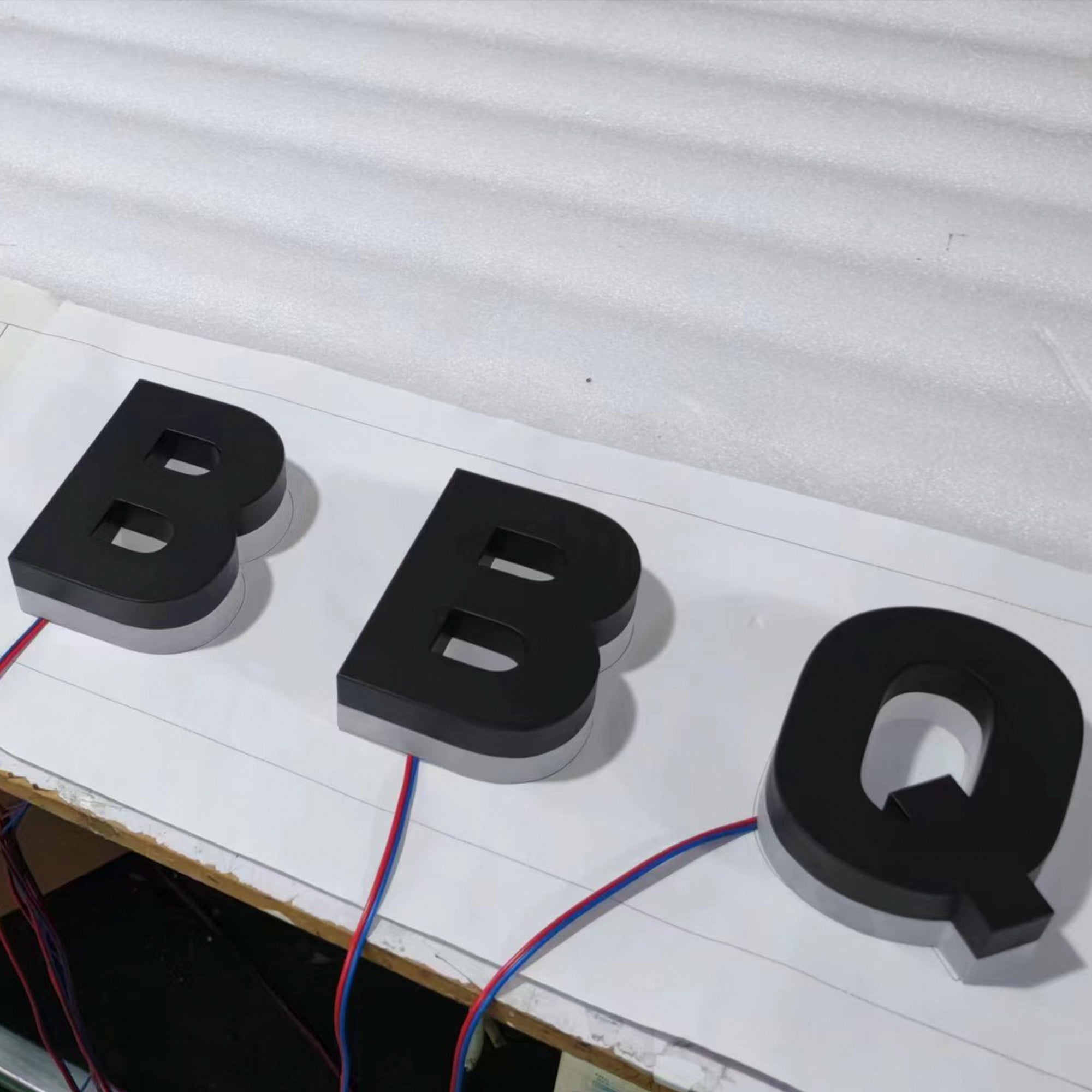 Custom 3D LED backlit stainless steel reverse channel letters exterior company decoration halo lighting logo sign