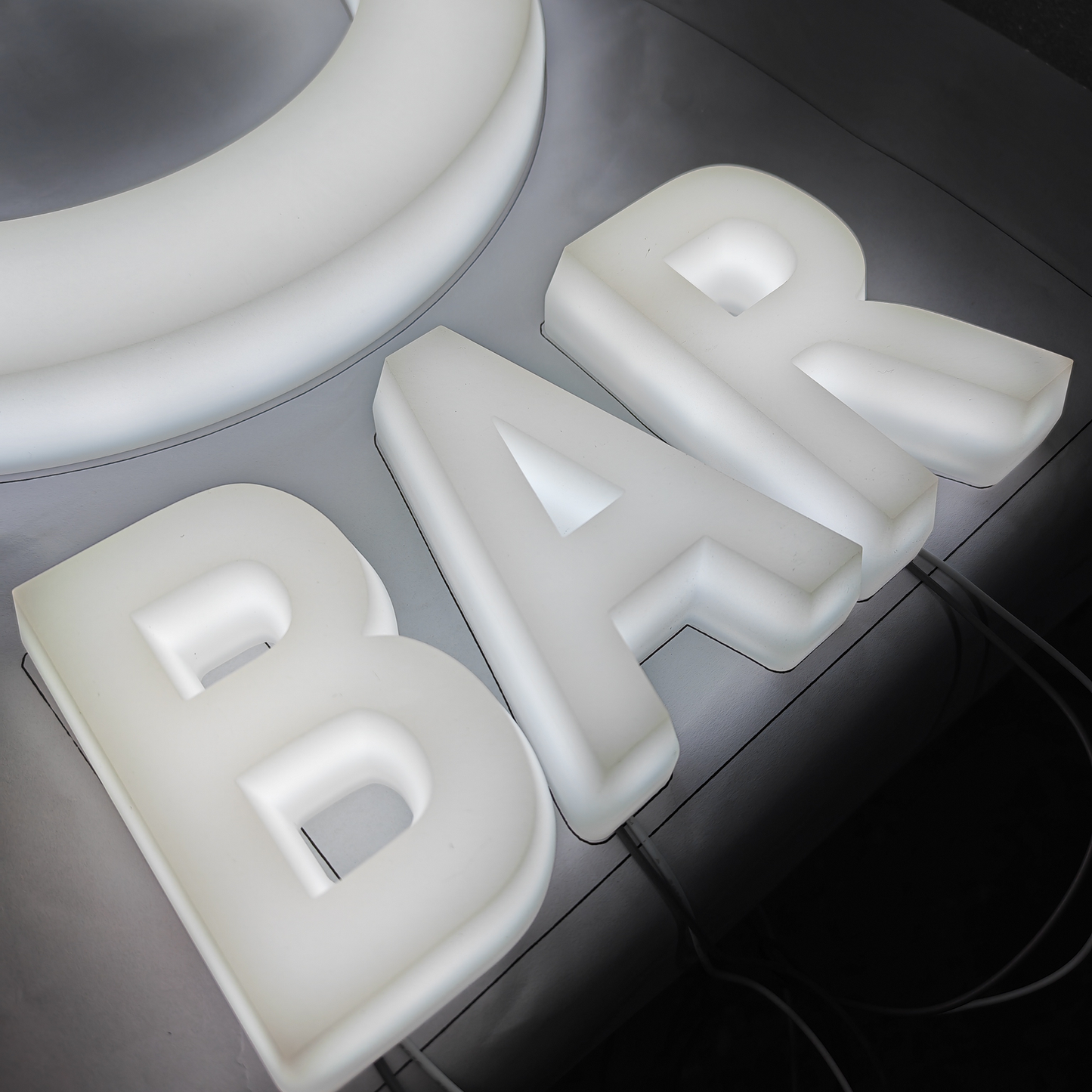 3D Acrylic Letter Sign Board Ful Lighting Indoor LED Signage Companies Reception Wall Signs
