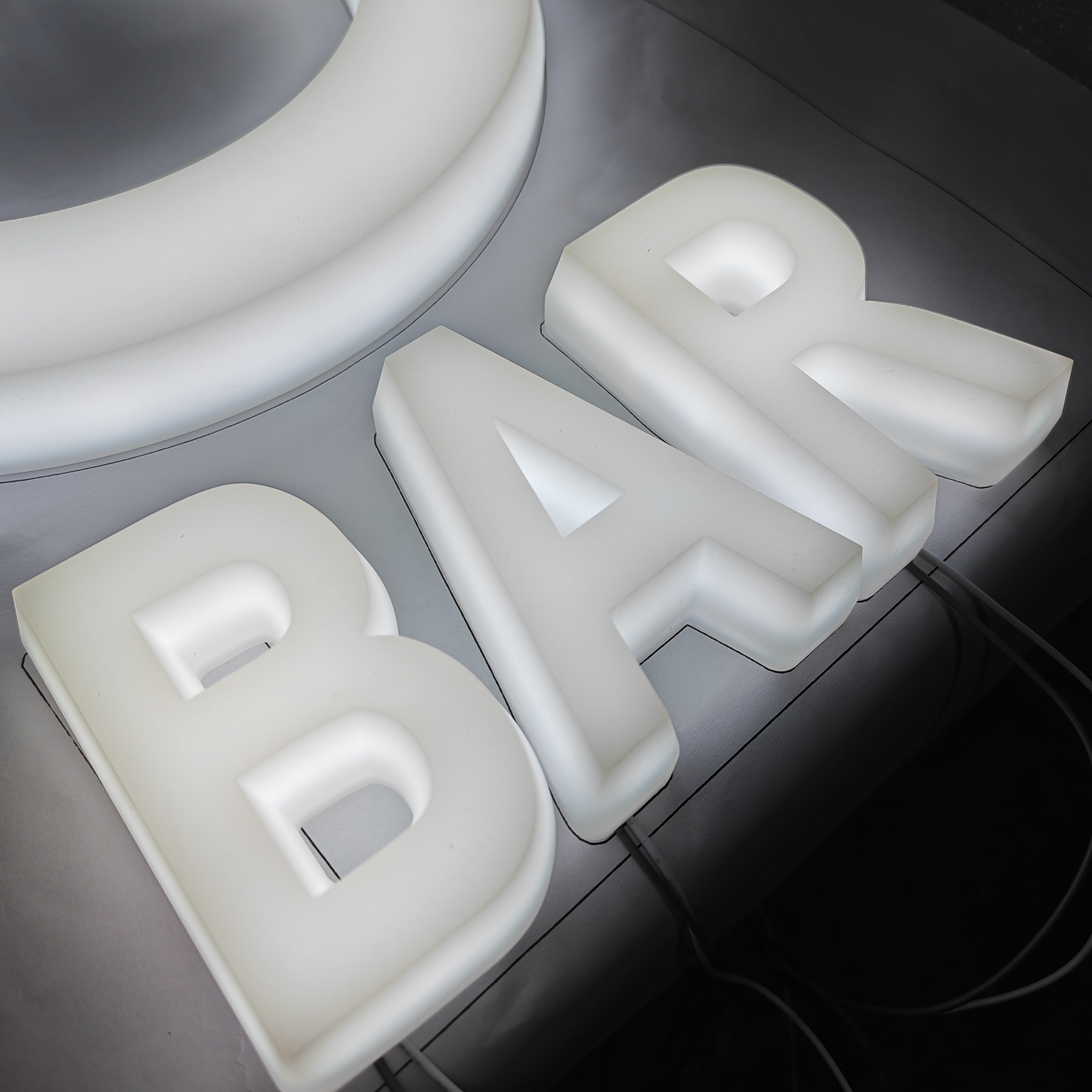 3D Acrylic Letter Sign Board Ful Lighting Indoor LED Signage Companies Reception Wall Signs