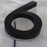 Shop Front LED Signs Office Indoor Room Numbers Backlit Brushed Channel Letters Home Address 3D Numbers