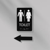 Company custom door sign acrylic bead braille sign ADA standard adhensive wall signage for office