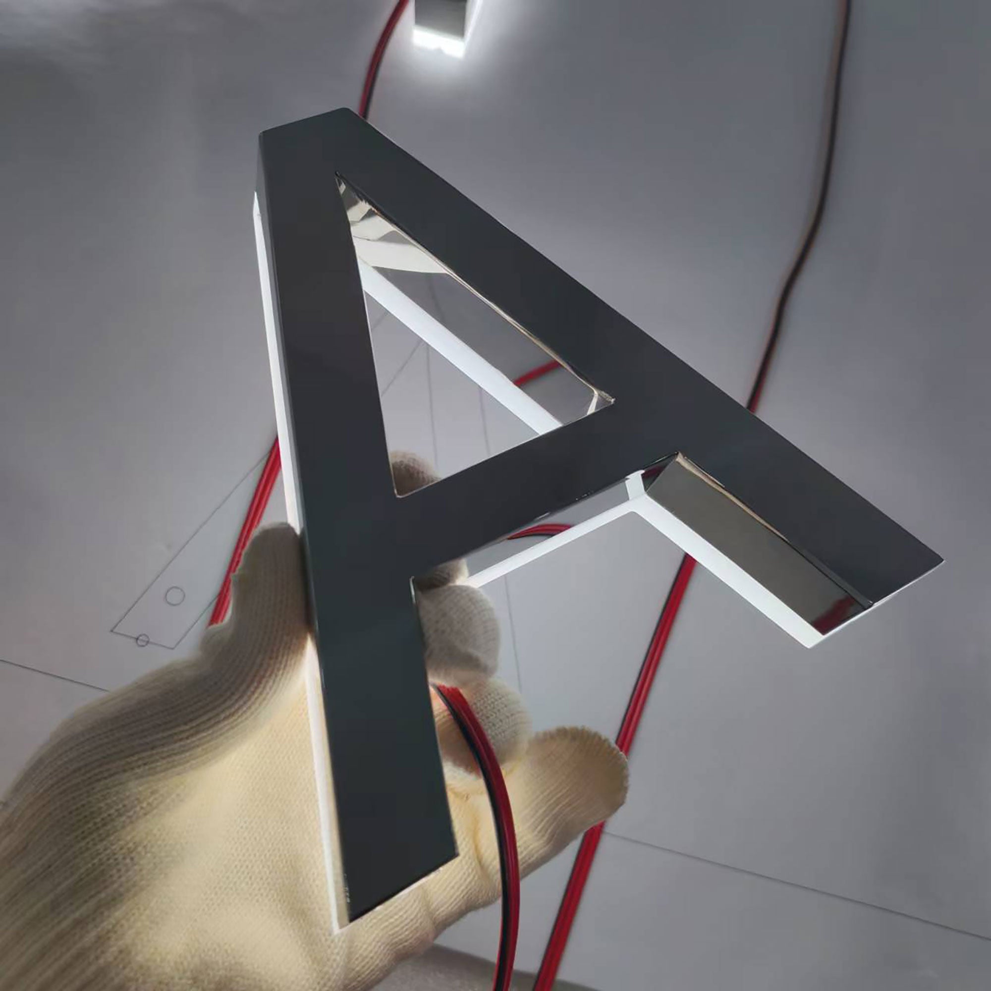 Custom Backlit Sign Light up Logo Company Name Sign 3D Storefront Letters Reverse Lit Channel Letters Sign