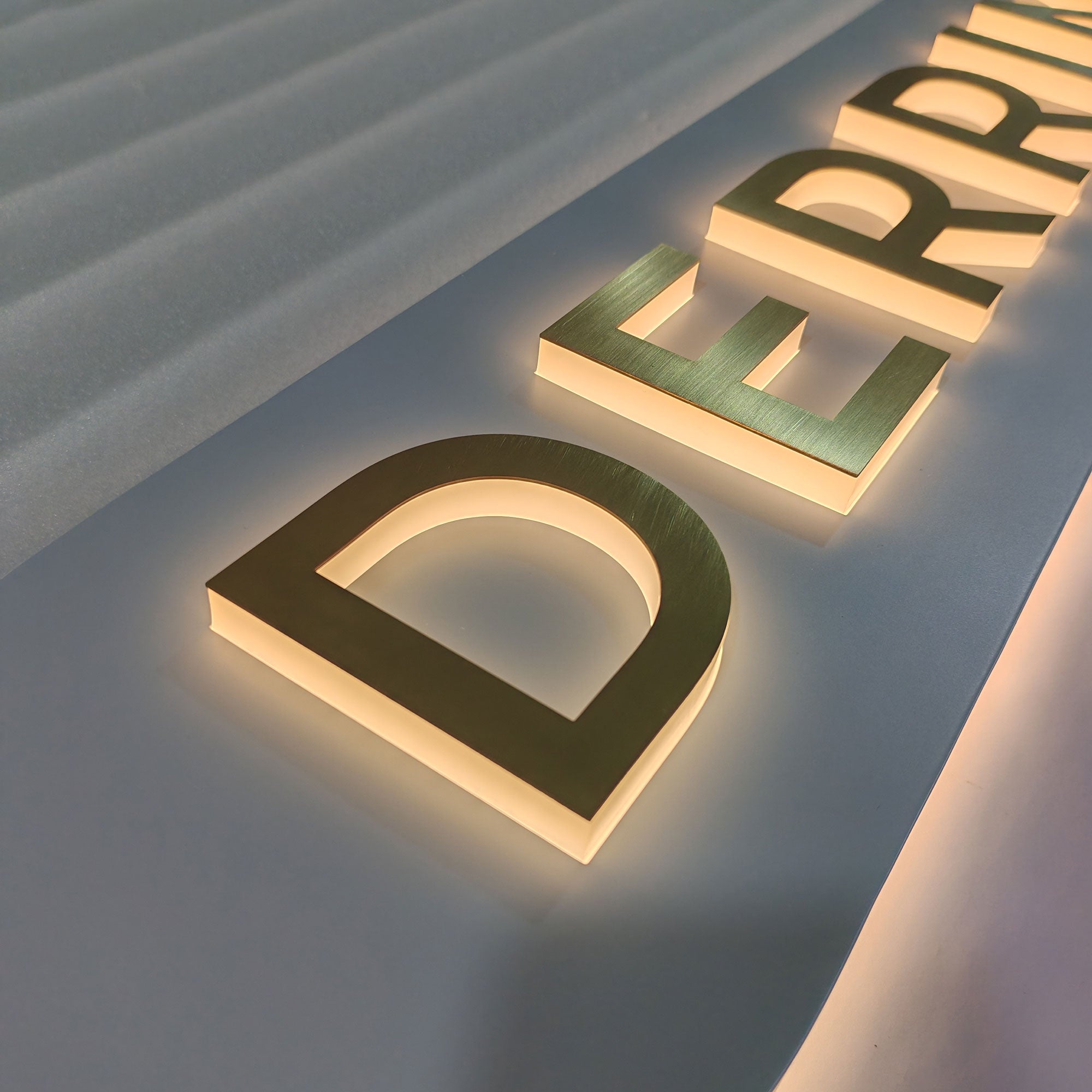 Reception Wall Lightbox,Brand Logo Display, Office Name Signs, Studio LED Sign, Company Lobby Lighted Signages