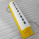 Custom Illuminated Signage Store Door Front Round Tube Light Box Wall Acrylic Full Lit Lightbox