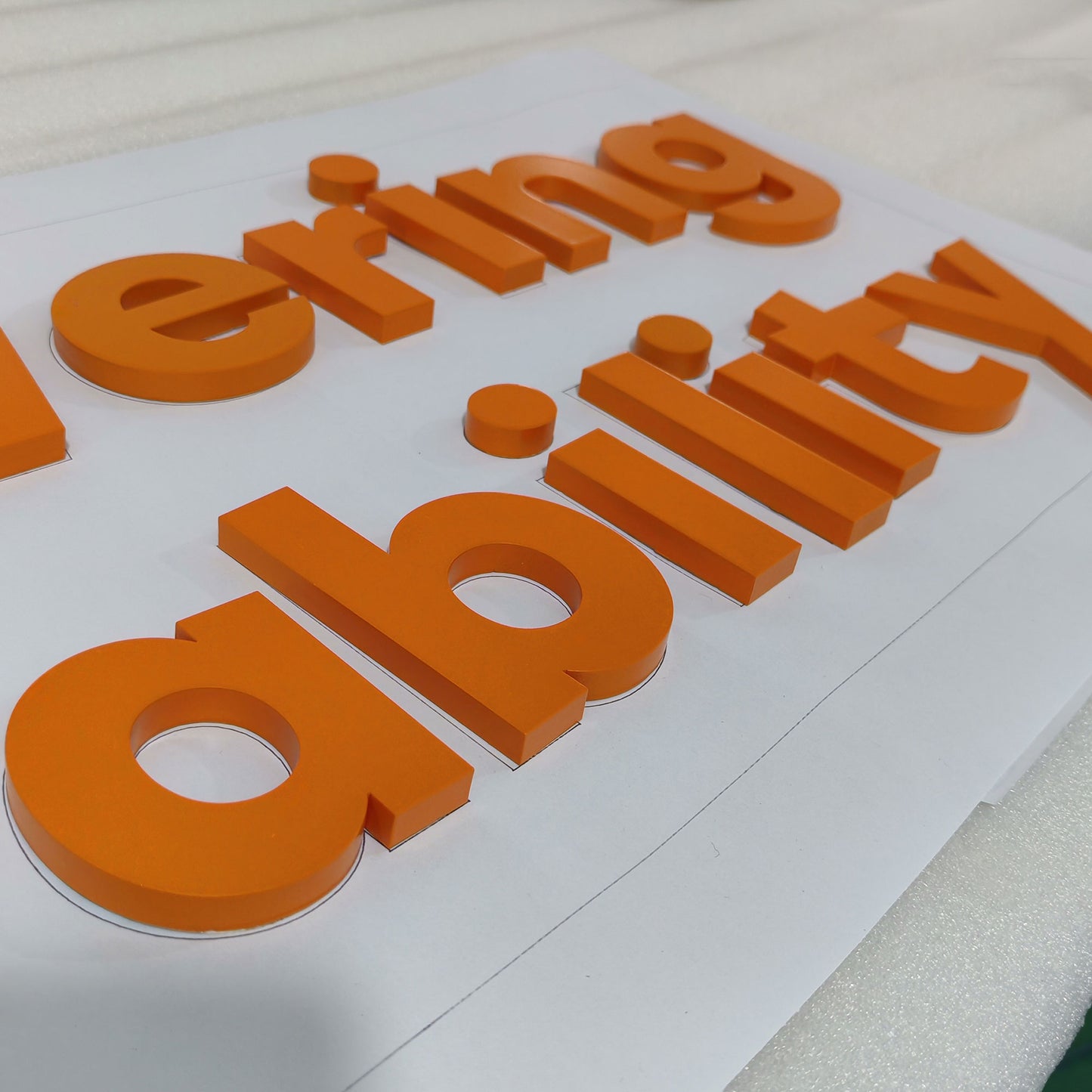 3M Adhesive 3D Wall Letters CNC Laser Cut Acrylic Letters Sign Color Painted Office Interior Decor Sign