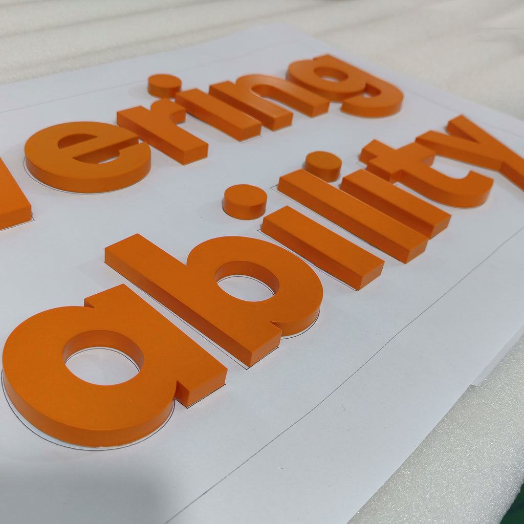 3M Adhesive 3D Wall Letters CNC Laser Cut Acrylic Letters Sign Color Painted Office Interior Decor Sign