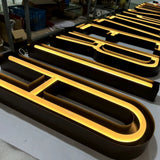 Custom 3d Metal Channel LED Faux Neon Light Retail Shop Led Signage Letters  Barber Shop Signage