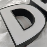 Custom Frontlit Letters Sign Company Reception Lobby 3D Wall Sign Store Front LED Metal Channel Letter Sign