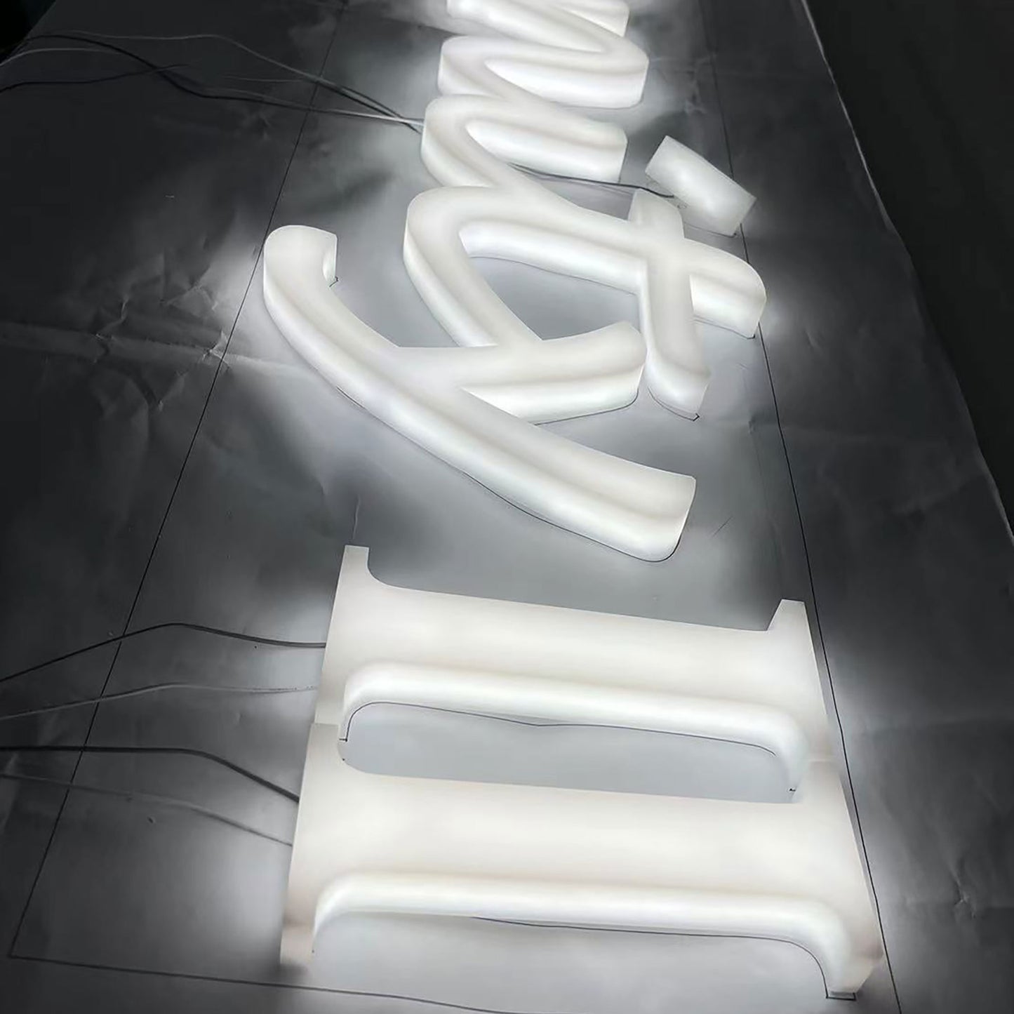 Company Name Sign Personalized Illuminated Acrylic Sign Indoor Led Full Lit 3D Letters Office Wall Sign