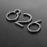 Custom gold silver house numbers hotel indoor door signs engraved stainless steel letters