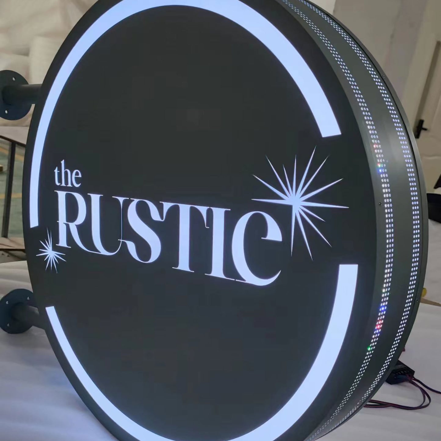 Double Sided Lightbox Sign Store Front RGB LED Light Box Custom Wall Blade Sign Outdoor Projecting Light Box