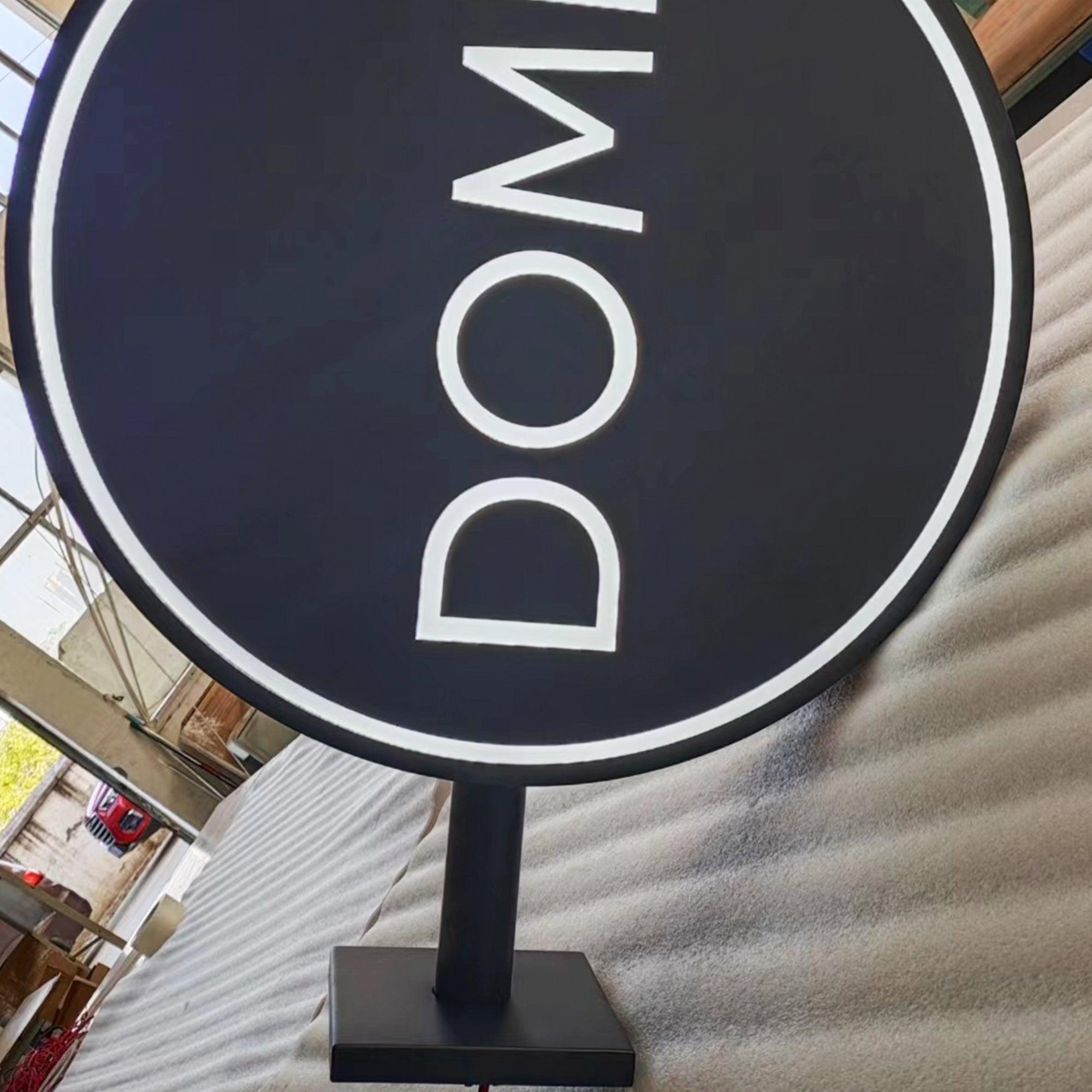 Customized Wall Blade Sign Stainless Steel Led Lightbox Sign Dual-lit Shop Front Acrylic Sign