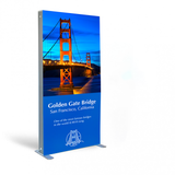 Exhibition Booth Illuminated Fabric Aluminum Free Standing Light Boxes Custom LED Trade Show Booth Light Box