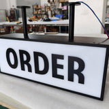 Brand Display Signboard LED Light Box Sign Interior Restaurants Cafe Shop Hanging Led Lightbox Signages