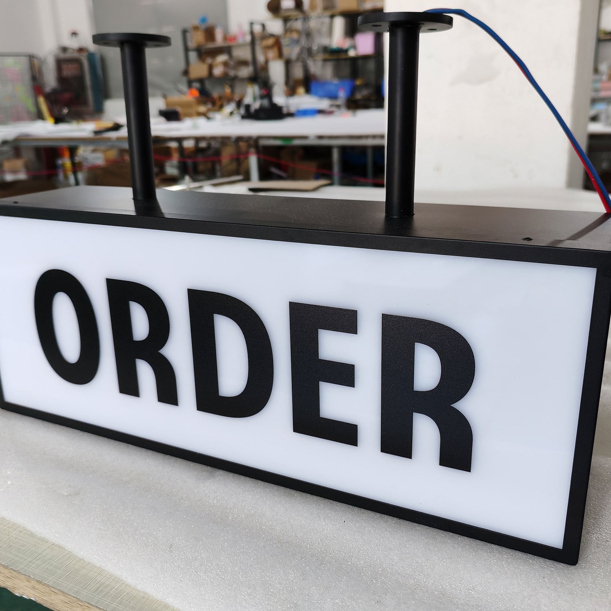 Brand Display Signboard LED Light Box Sign Interior Restaurants Cafe Shop Hanging Led Lightbox Signages