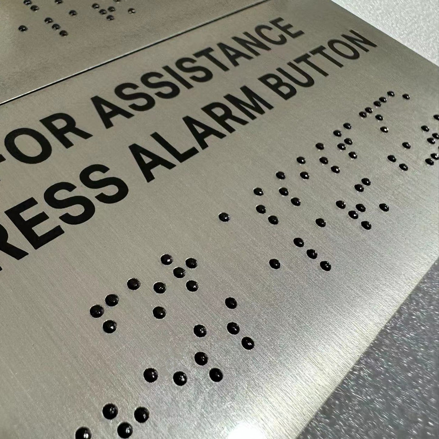 Custom directional Sign ADA Braille Number Sign Interior Informational Braille Signage Door Front Metal Signs