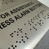 Custom directional Sign ADA Braille Number Sign Interior Informational Braille Signage Door Front Metal Signs