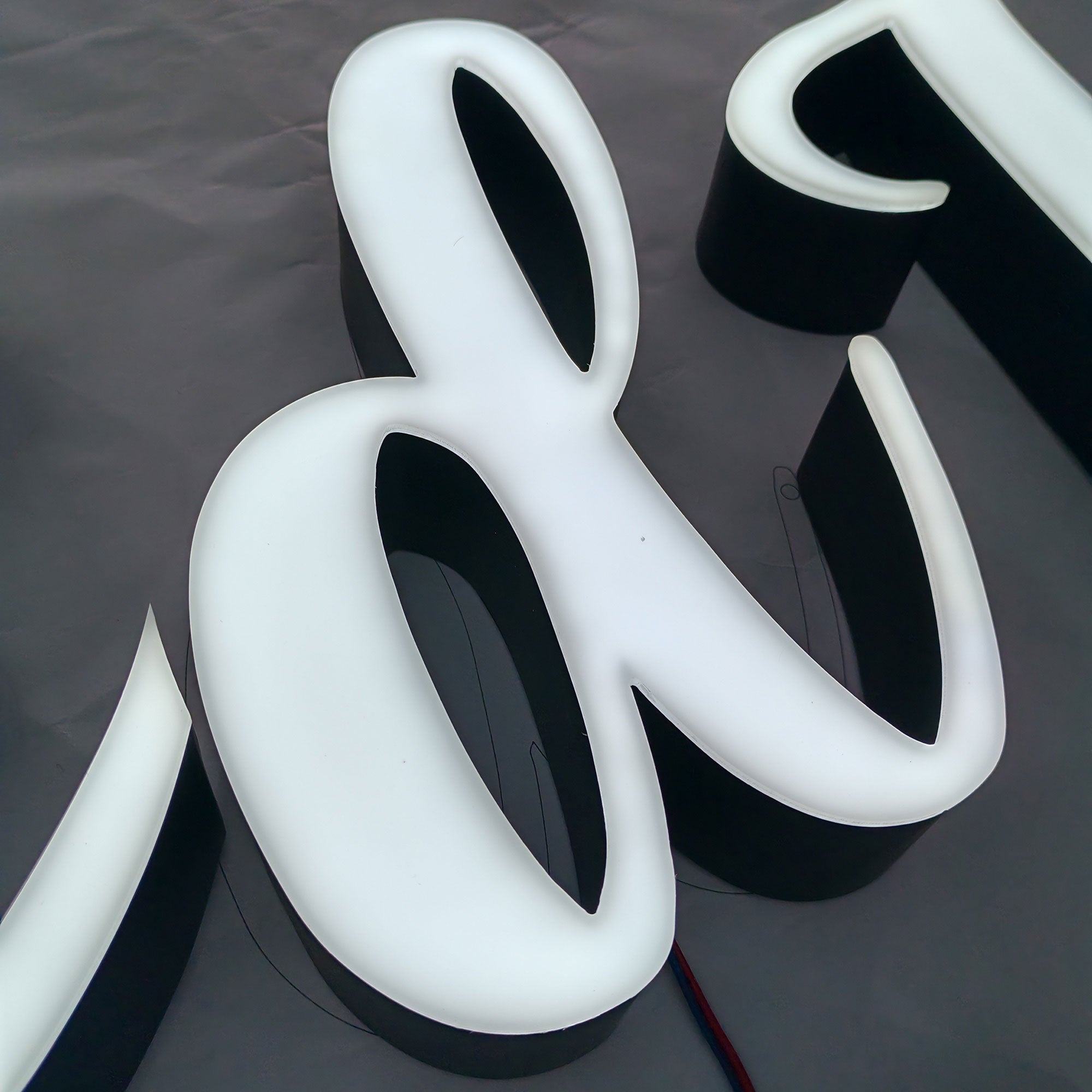 Rimless LED Channel Letter Outdoor Front Illuminated Signs Custom Waterproof Commercial Brand LOGO Face-lit Buildings Sign