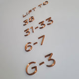 3D engraved stainless steel letters solid cut metal alphabet sign office indoor wall art letters with beveled finish