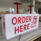 Coffee Shop Acrylic LED Lightbox Logo Sign 3D Luminous Rectangle Full Lit Light Box Signage