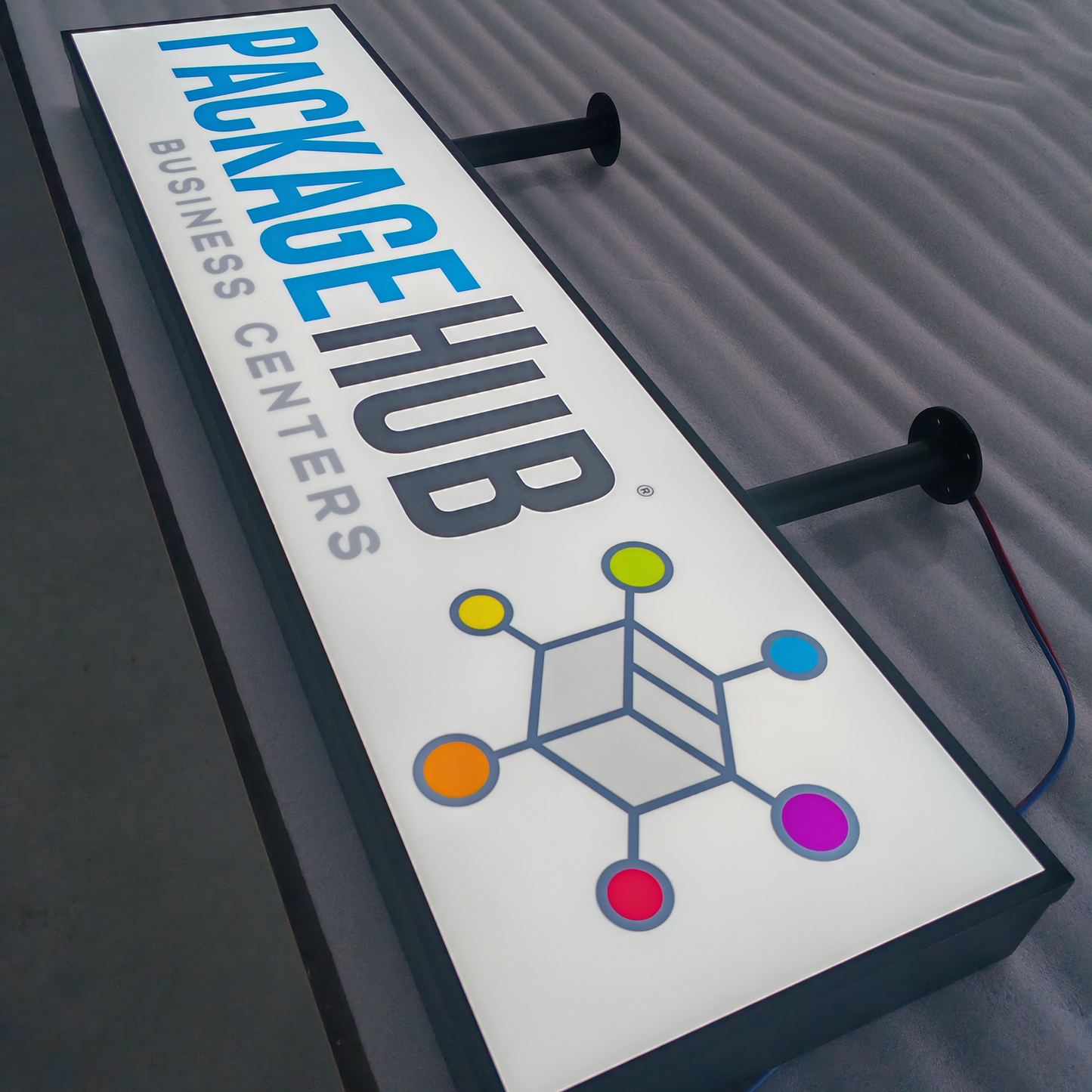 Shop Door Front Hanging Illuminated Signboard Custom Design LED Cabinet Sign Stainless Steel Fabricated Acrylic Light Box