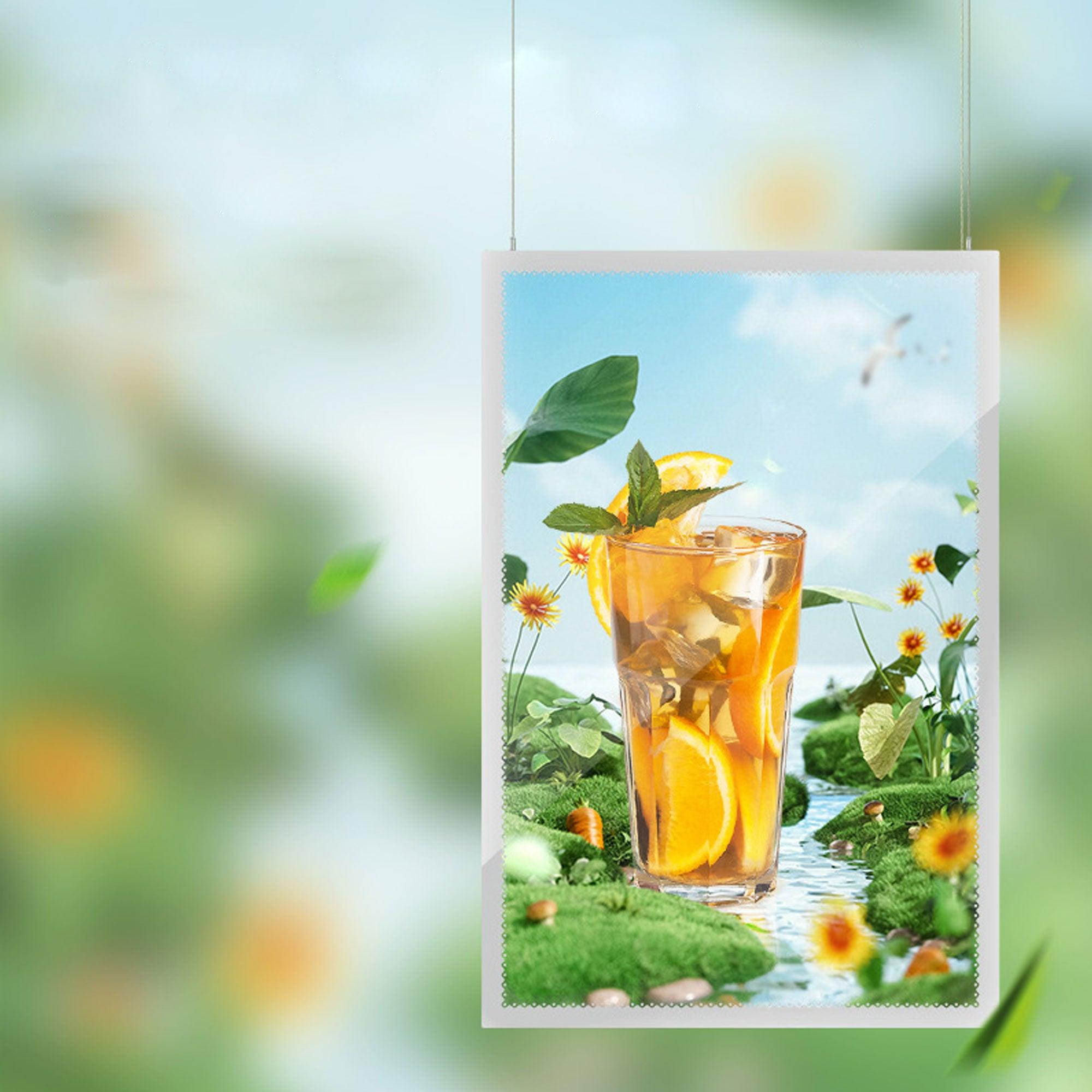 Bar restaurant coffee shop light box led menu poster display screen hanging ultra-thin light box