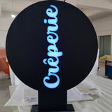 LED RGB outdoor billboard stainless steel double lit lightbox sign custom barber shop wall blade sign