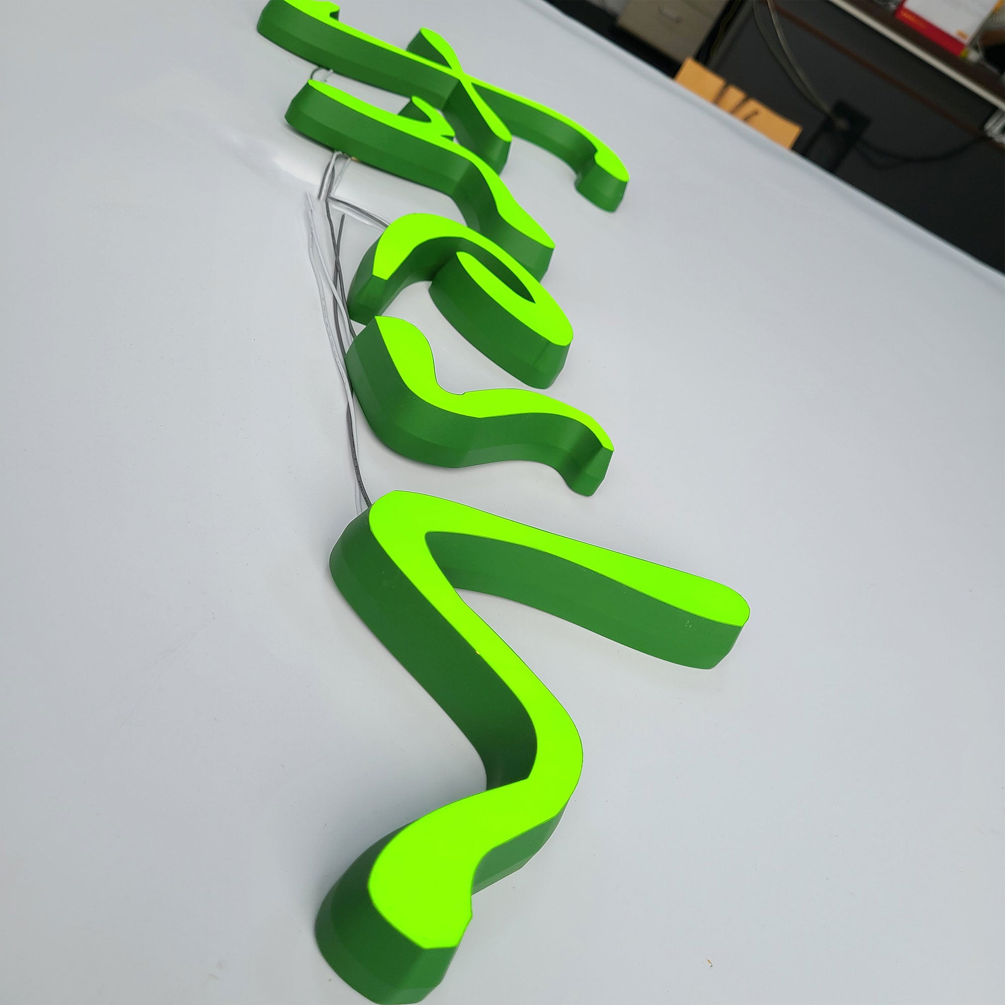 Business Signs Logo Bright Luminous Characters Interior Frontlit Led Acrylic Sign 3D Shop Letter Sign