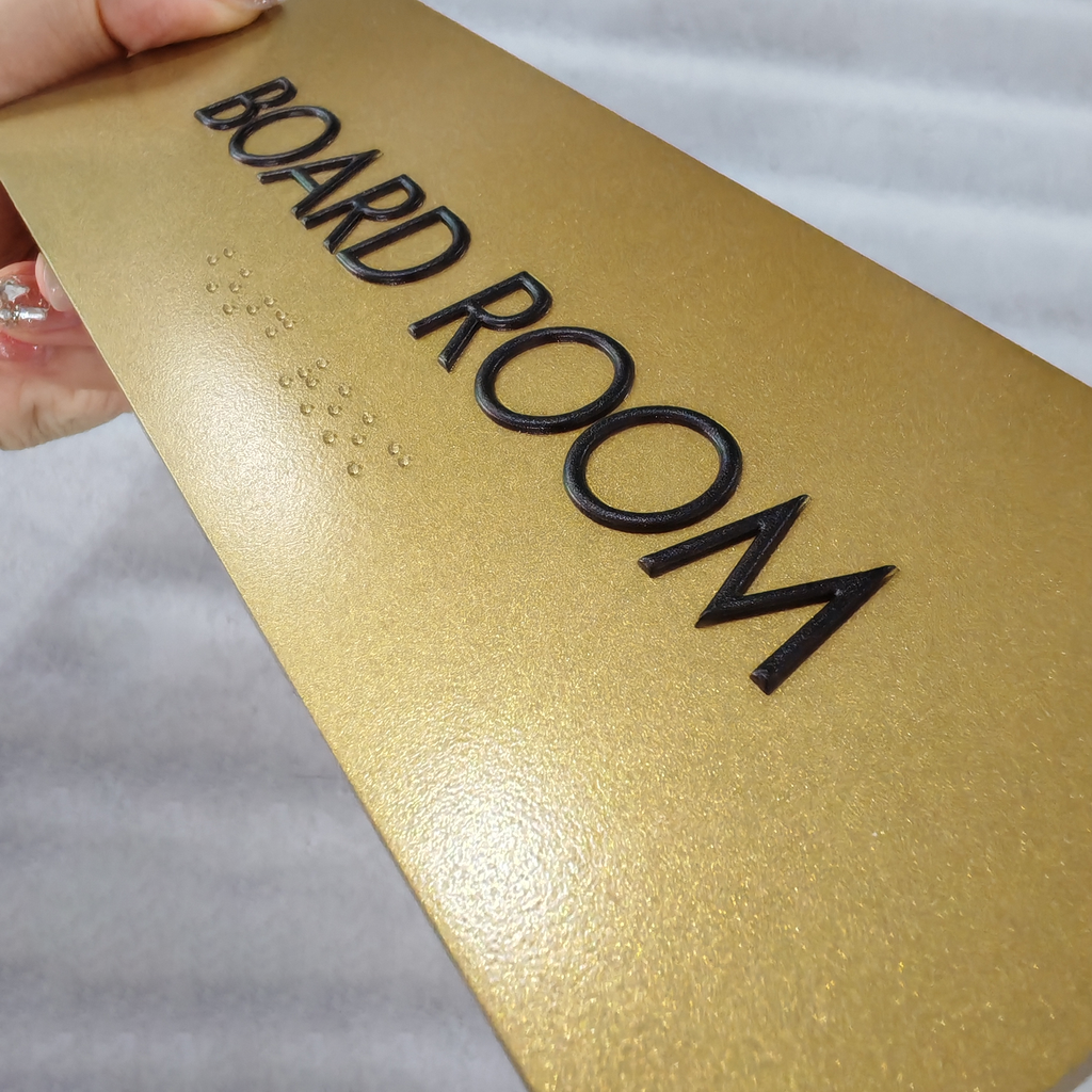 Custom Acrylic Plate Sign 3D Printing Letters Clear ADA Braille Room Number Door Front Signs