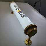 Waterproof Exterior Round Tube Acrylic Lightbox Led Full-Lit Restaurant Shop Front Sign with Logo Printed