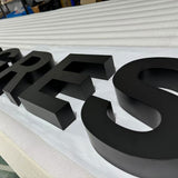 Aluminium Exterior 3D Channel Letter Sign Color Painted Metal Letters Signage Outdoor Non Illuminated Logo Sign