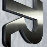 High quality custom stainless steel channel letters sign 3d metal alphabet number letter signage