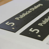 Custom Hotel Reception Sign Restroom Braille Signage Interior Sign Wall Braille Directional Sign