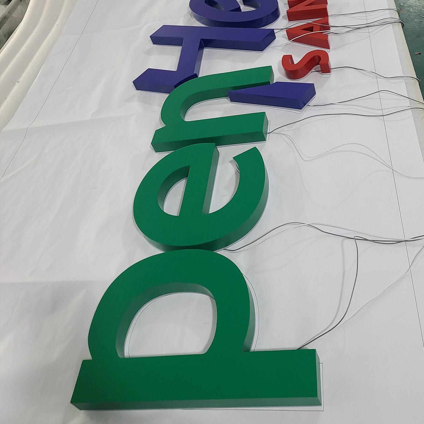 Business Brand Logo Front Acrylic Led 3D Letters Sign Outdoor Back Illuminated Shop Custom Signage