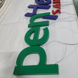 Business Brand Logo Front Acrylic Led 3D Letters Sign Outdoor Back Illuminated Shop Custom Signage