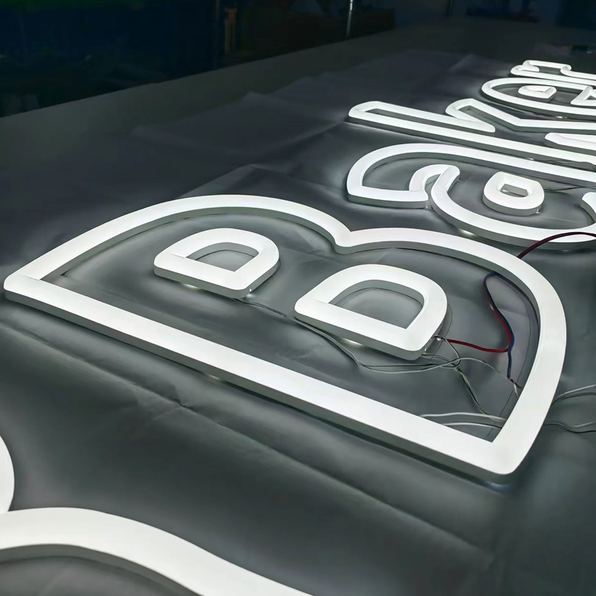 Acrylic LED Letters Custom Faux Neon Signs Business LED Logo Sign Store Front Illuminated Letters Sign