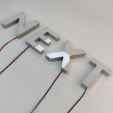 Customized 3D LED Channel Letters Sign Outdoor Waterproof Business Face-lit Trimless Stainless Steel Reception Wall Illuminated Letters