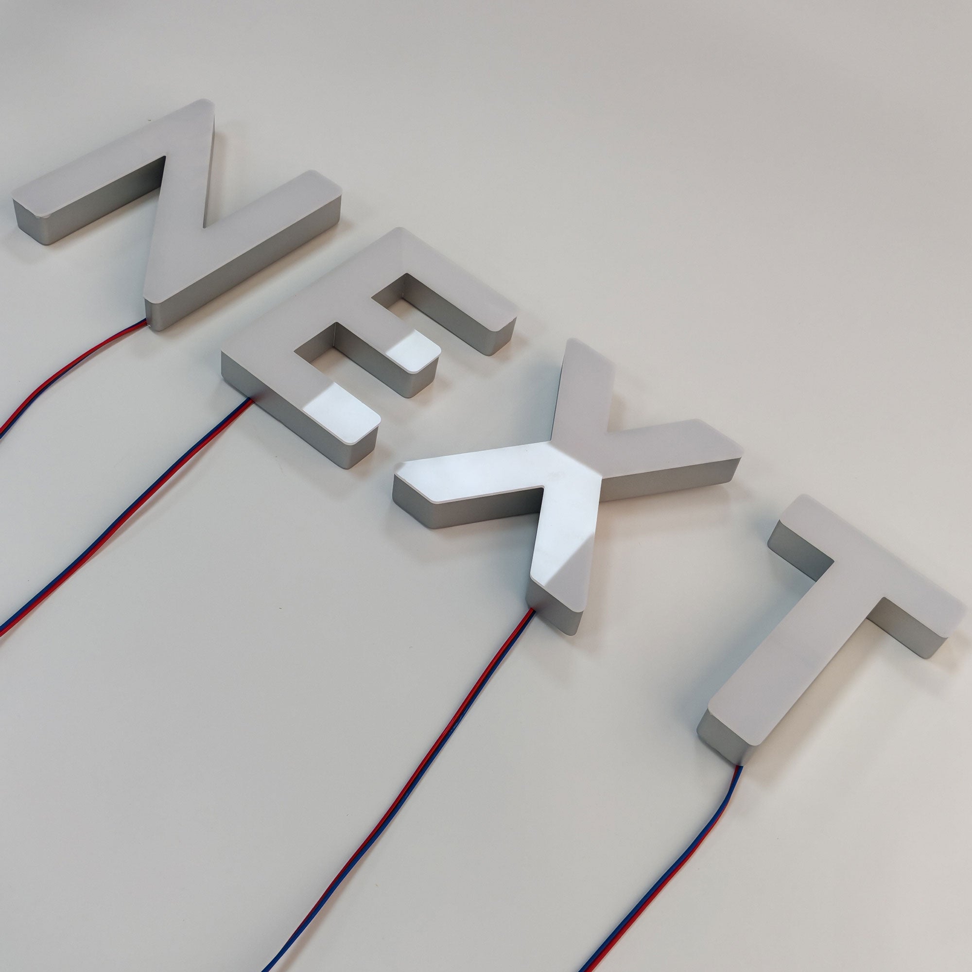 Customized 3D LED Channel Letters Sign Outdoor Waterproof Business Face-lit Trimless Stainless Steel Reception Wall Illuminated Letters