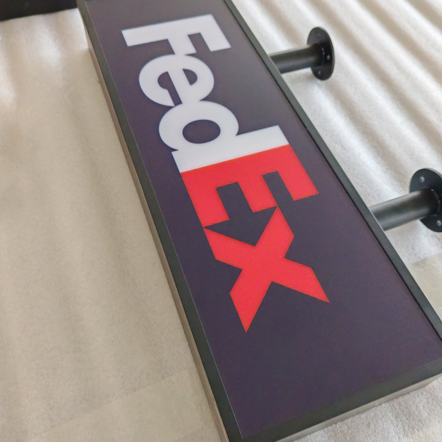 3D Front Illuminated Cabinet Sign Stainless Steel Fabricated Hanging Sign Advertising Acrylic Light Box Signboard