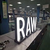 Custom Outdoor 3d Led Channel Letters Sign Giant Large Free Standing Front Illuminated Acrylic Letters Mall Signage