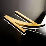 Brushed Custom Illuminated Business Signage Office Indoor Outdoor Backlit Sign 3d Wall Logo Led Channel Letter